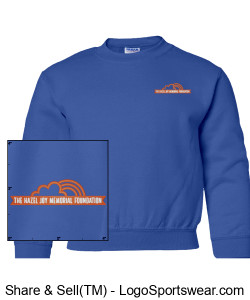 Youth Crewneck Sweatshirt - Blue Design Zoom
